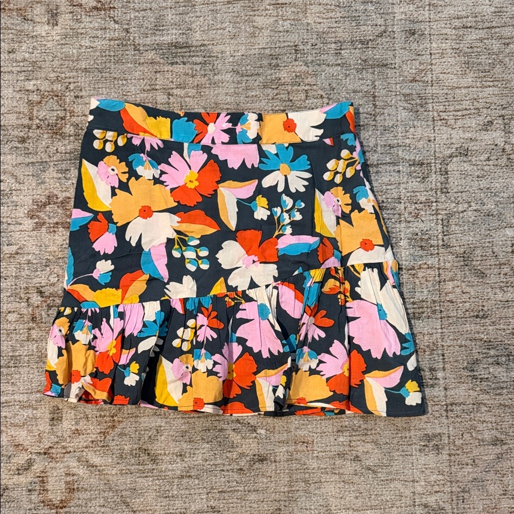 Paradise Valley Colorful Floral Mini Skirt